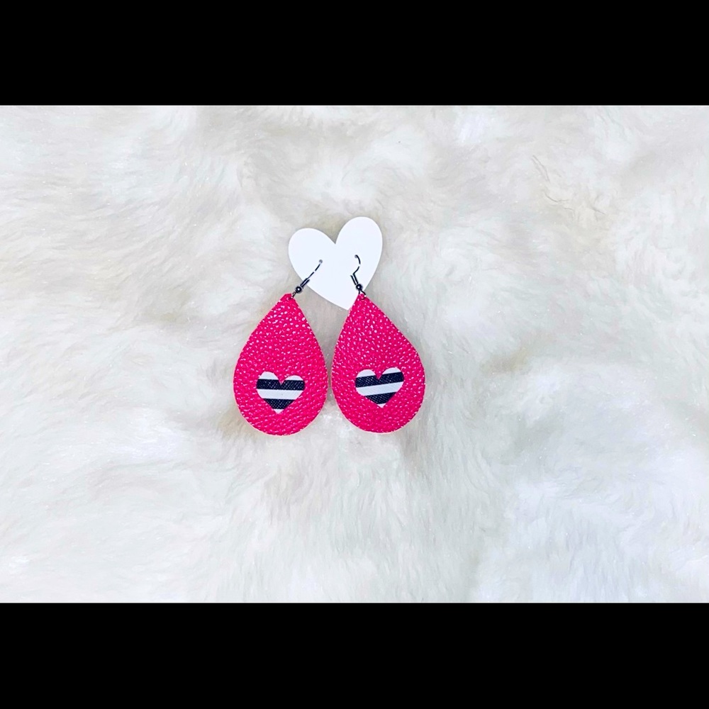 Faux leather earrings